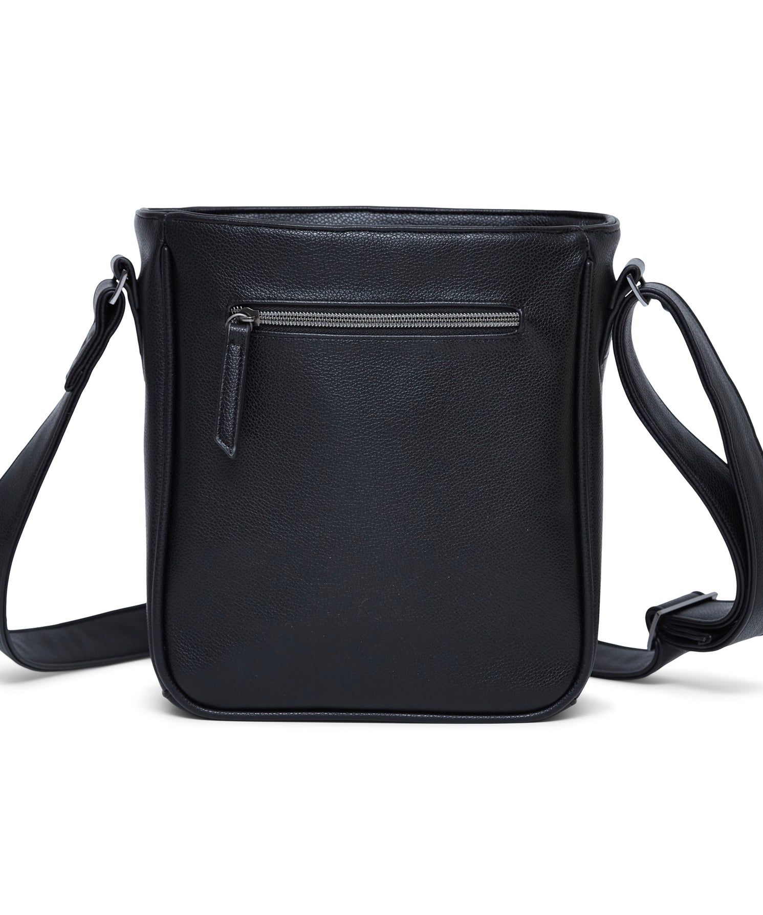 Crossbody Parent Bag for Mom and Dad- Black Vegan Leather — anjie + ash